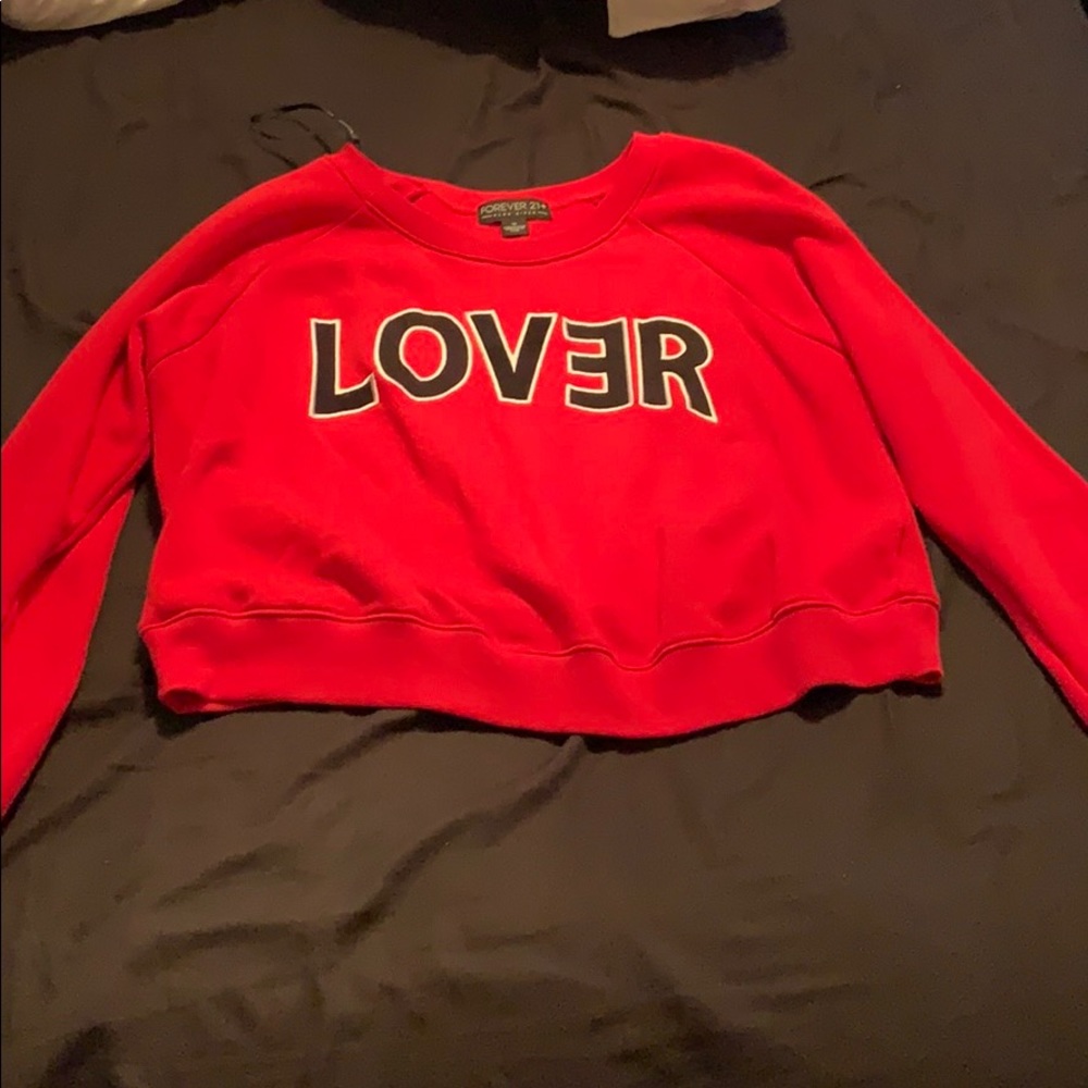 Red Crop Sweater